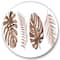 Designart - Tropical Monstera and Palm Leaf In Terracotta - Traditional Metal Circle Wall Art